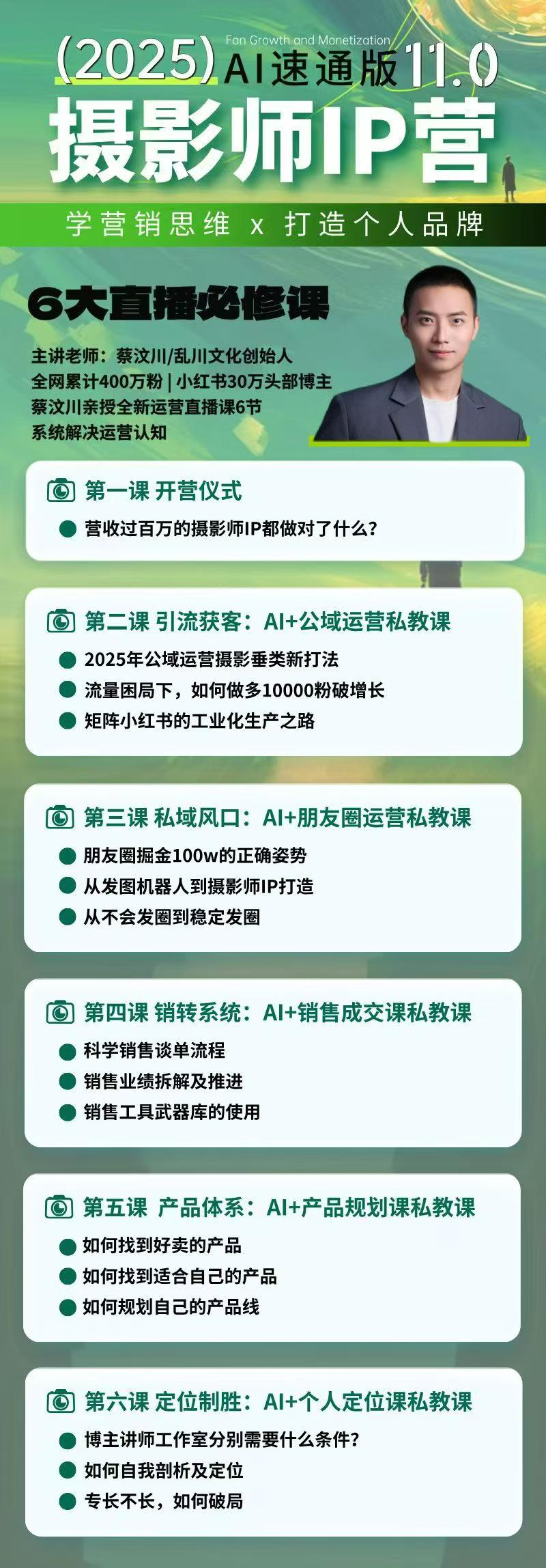 蔡汶川-摄影师IP营第十一期2026年3月份(价值6990元)