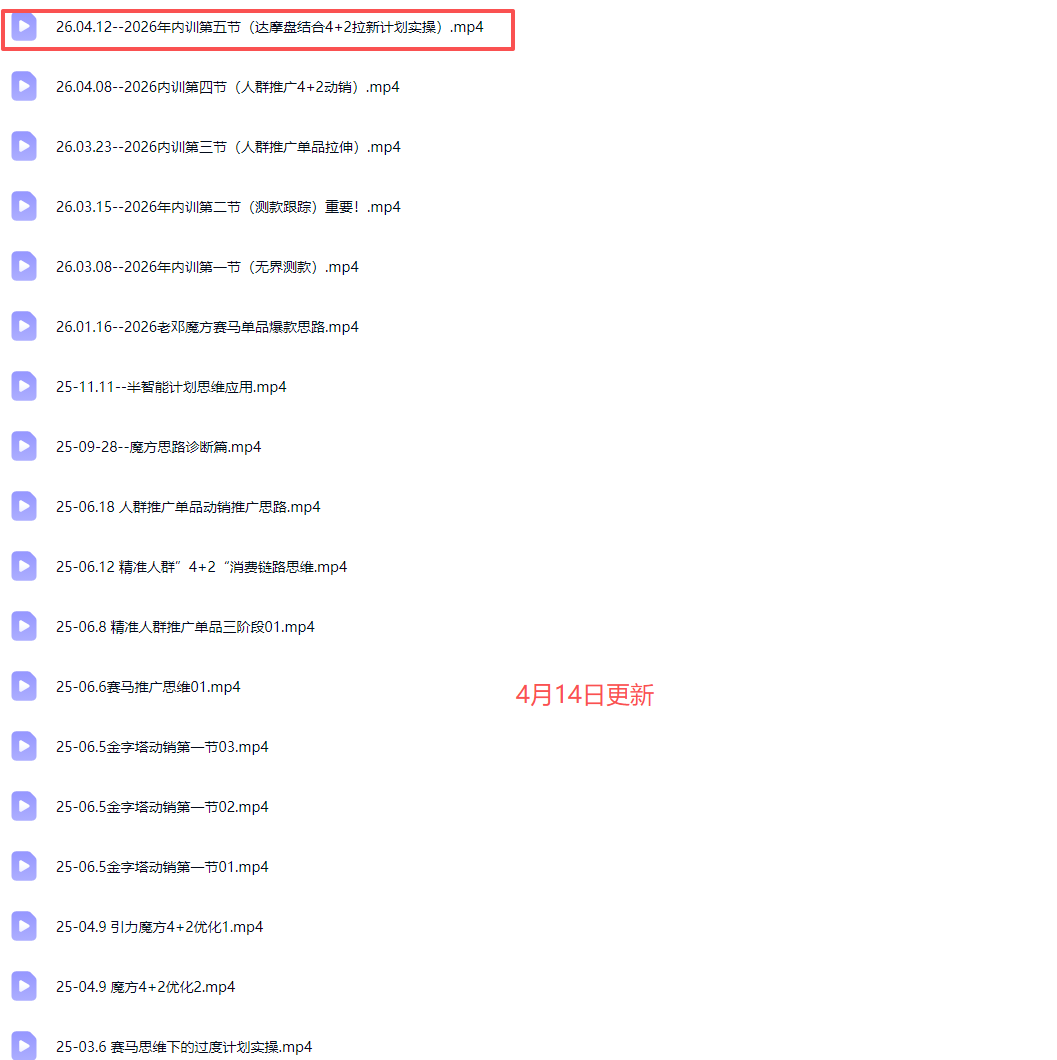 老邓电商-2026淘宝开店运营教程直通车4月10重磅更新 (价值3980元)